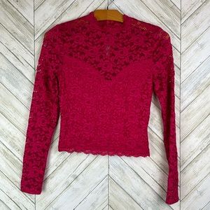 Bebe mock neck crop top